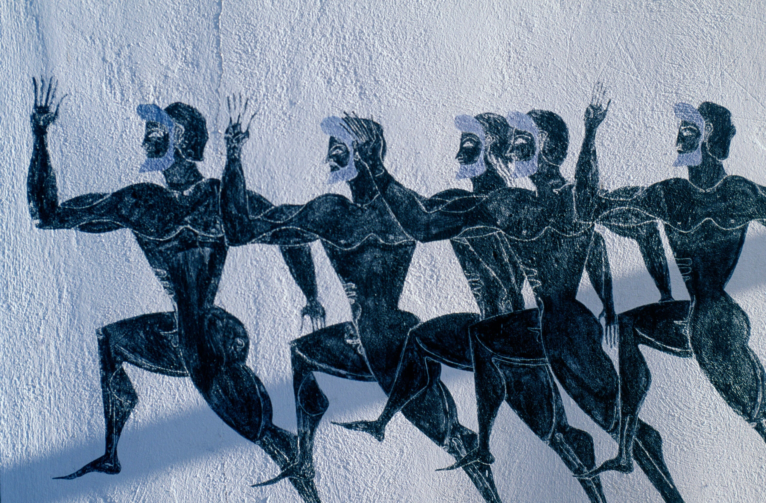 Wall mural of ancient greek runners.