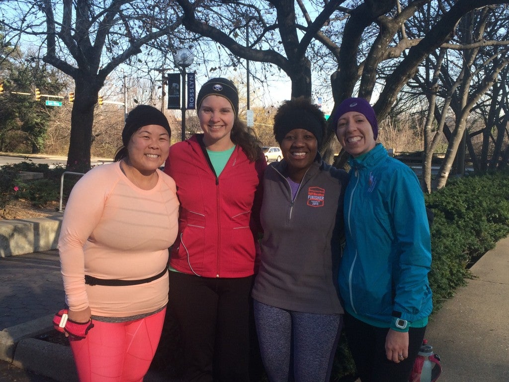 Courtney Dredden with other runners