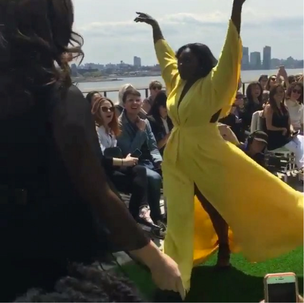 SOURCE: Instagram. Nothing fake about this confidence, as Danielle struts the runway for Christian Siriano for Lane Bryant.