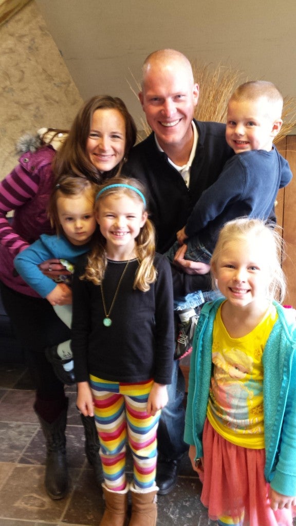The author with her family.