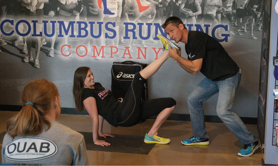 Self-defense class at the Columbus Running Company