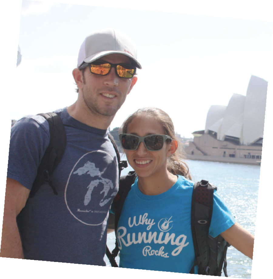 Desiree and Ryan Linden enjoy the Sydney Opera House in Australia.