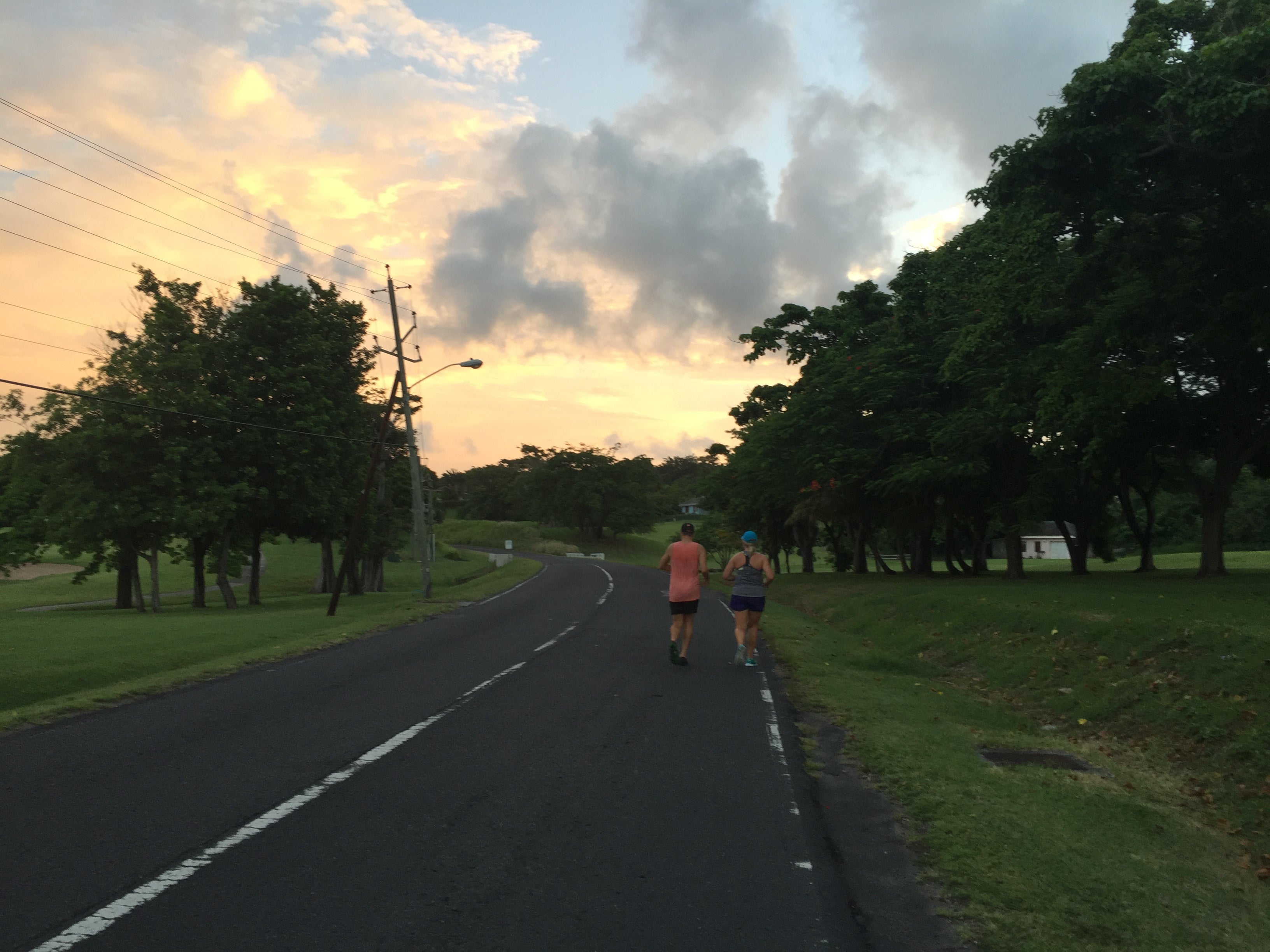 Running with the sunrise!