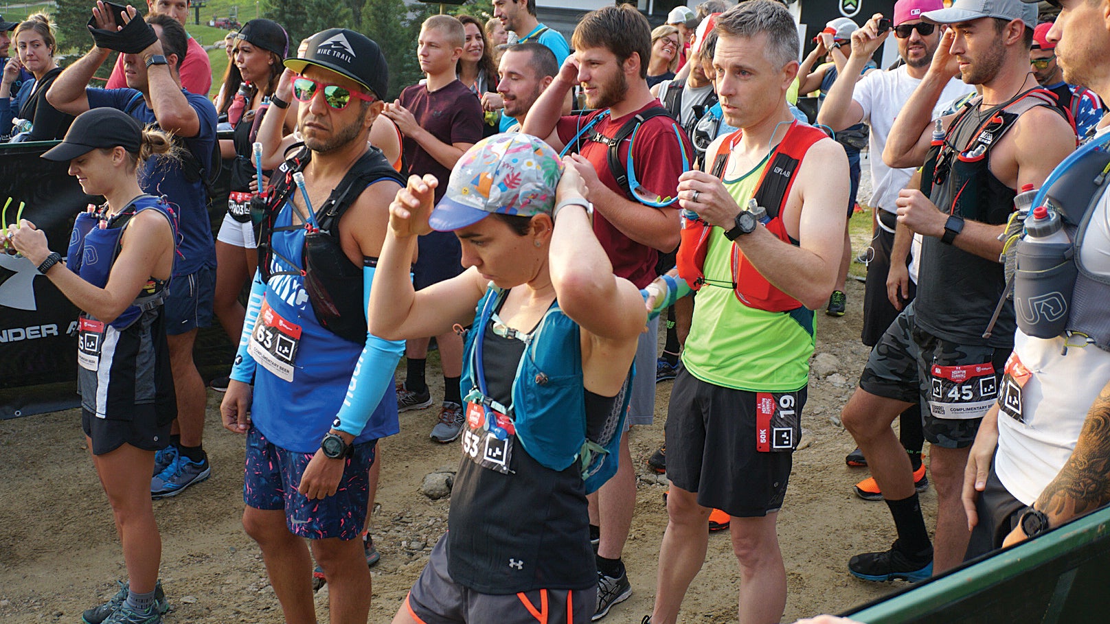 Molly Hurford in the starting corral of a 50K race