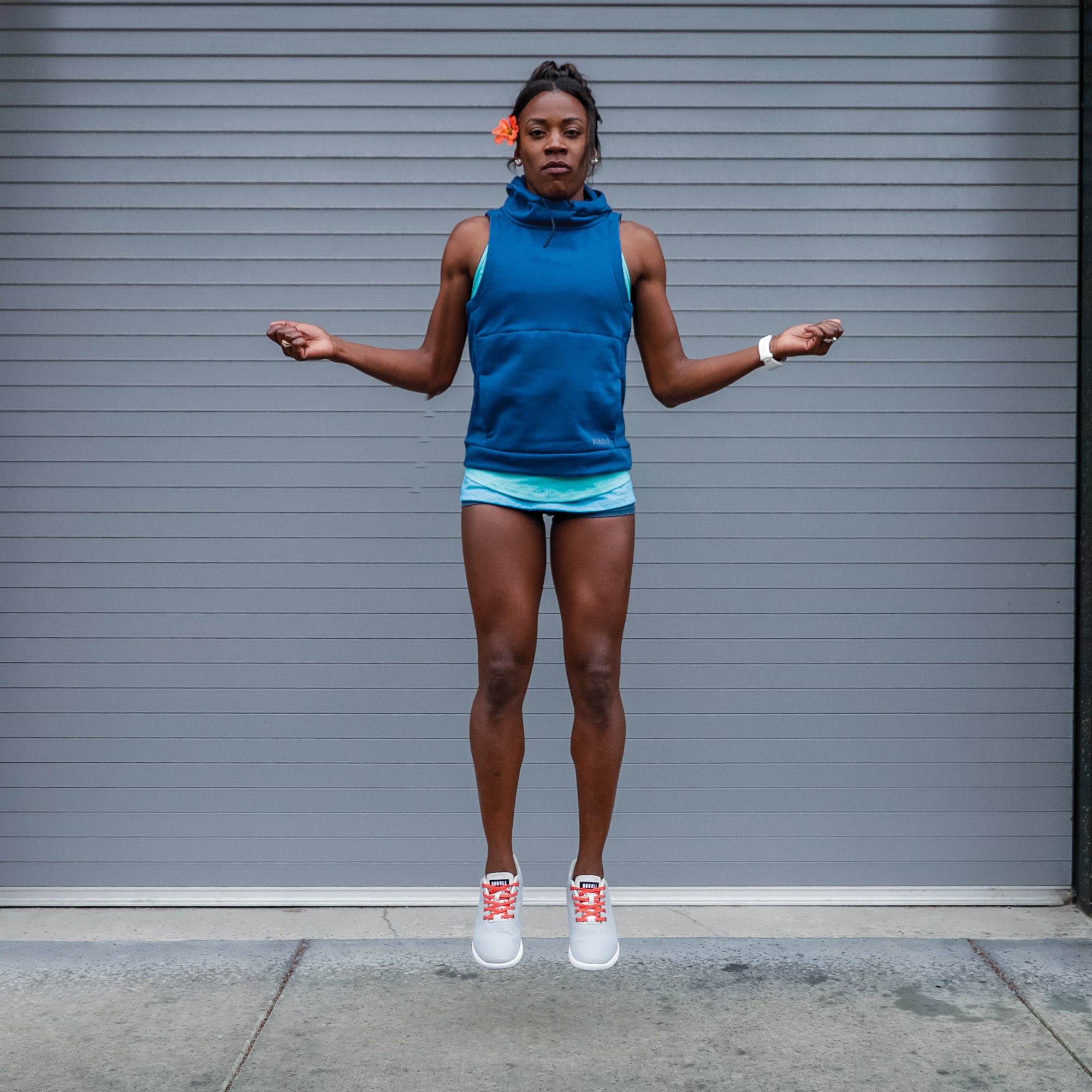 Alysia Montano demonstrating jump rope