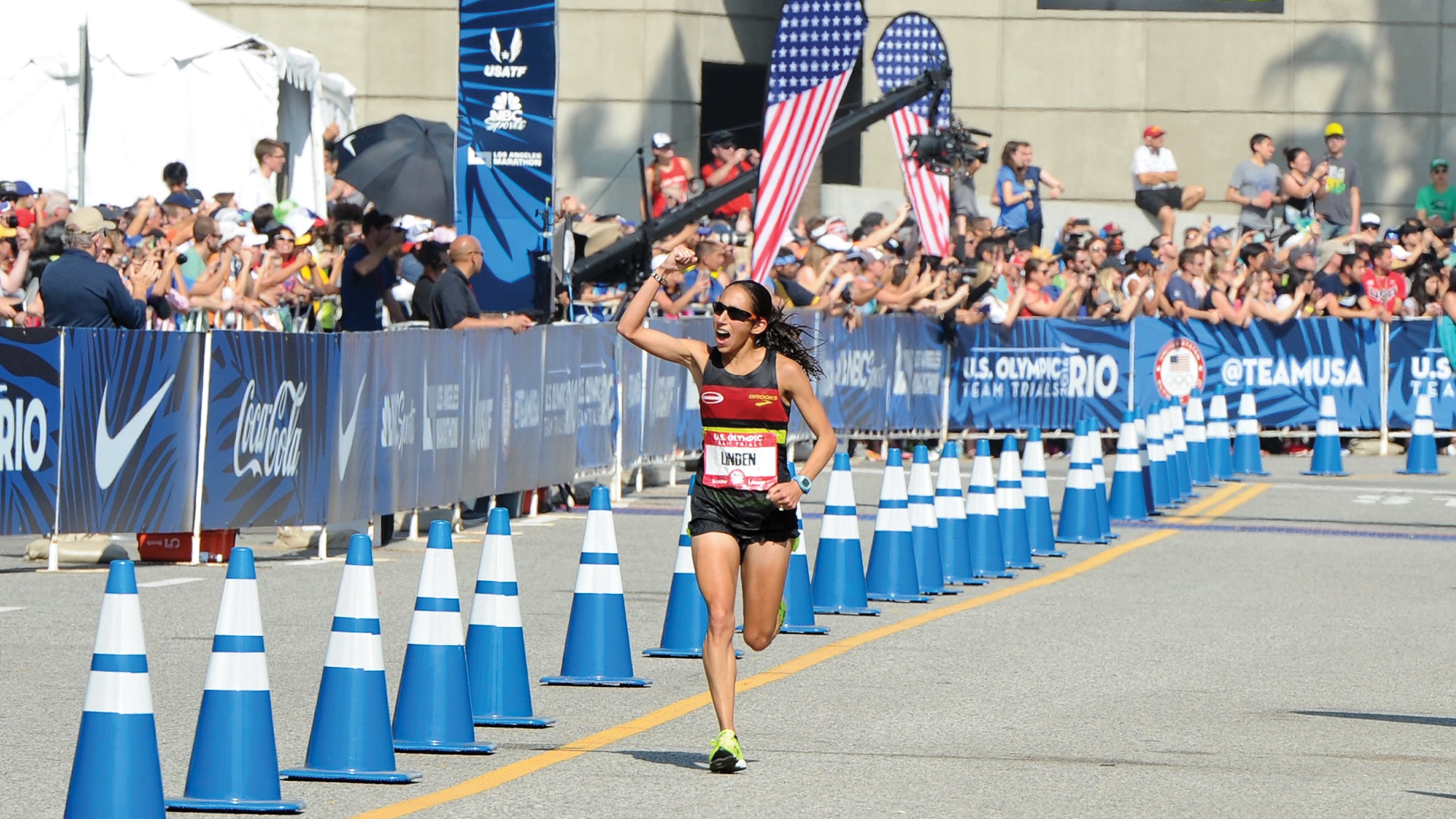 Des Linden at 2016 Olympic Team Trials Marathon