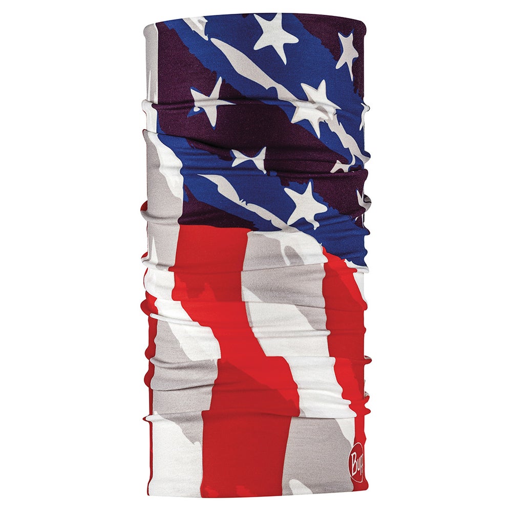 Buff neck gaiter with American flag pattern