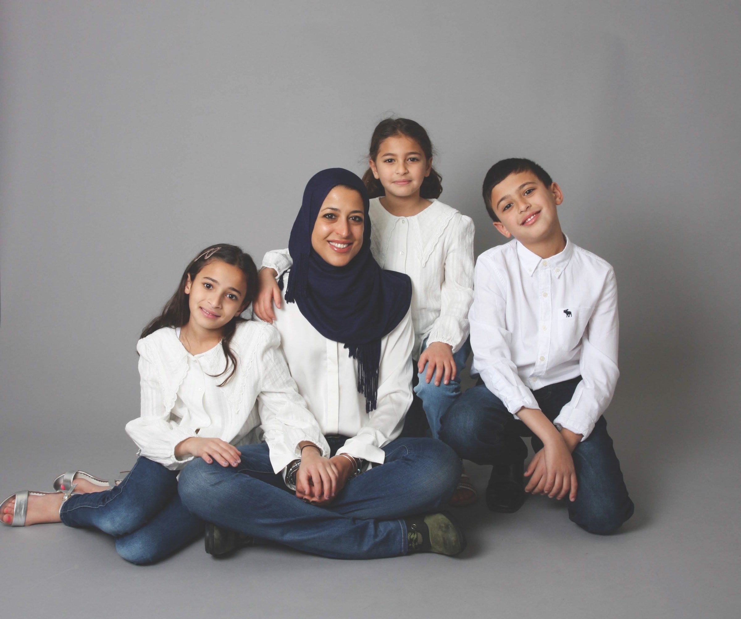 Hefzy and her three children.
