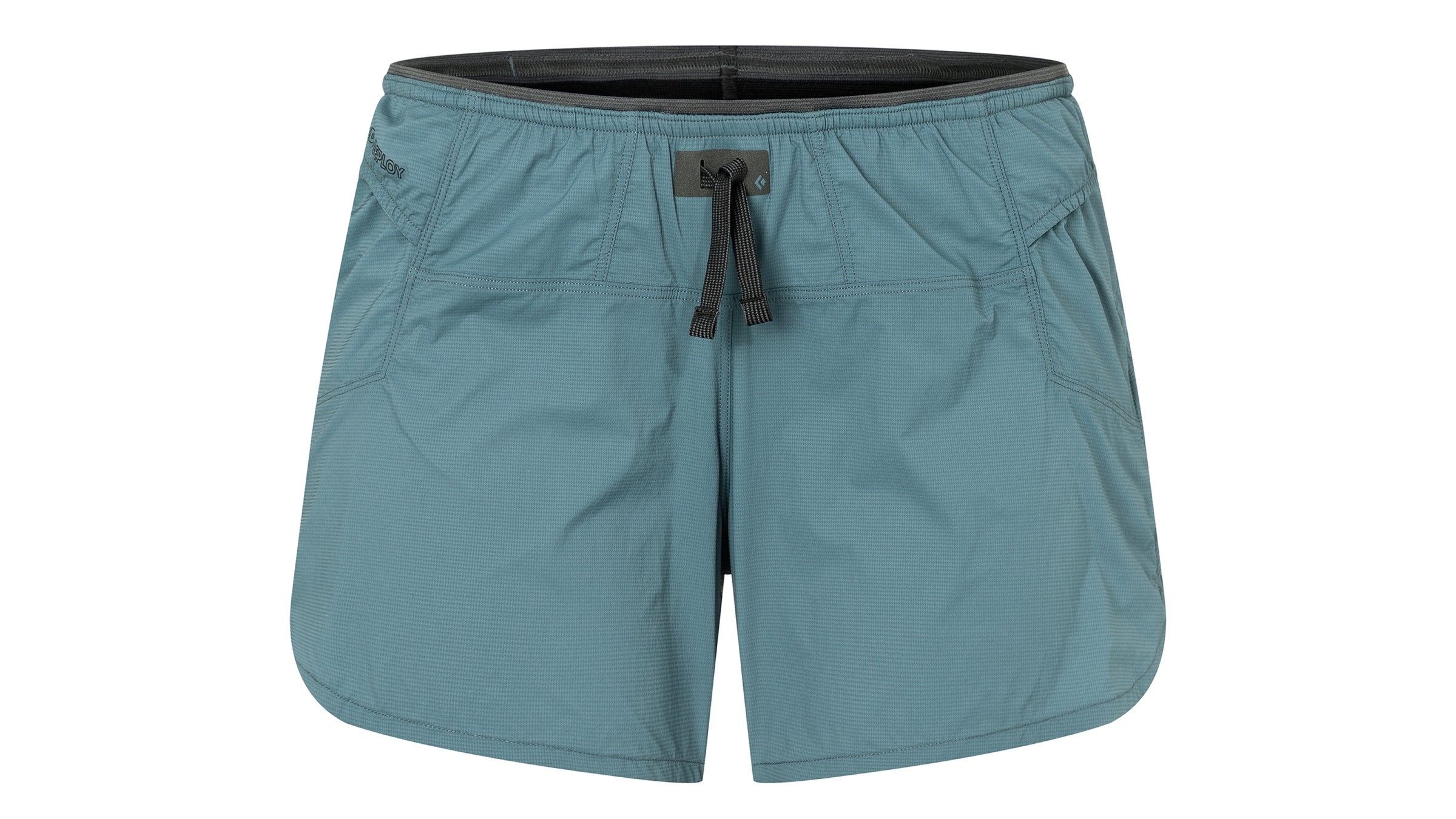 Dark teal women's Black Diamond sprint shorts