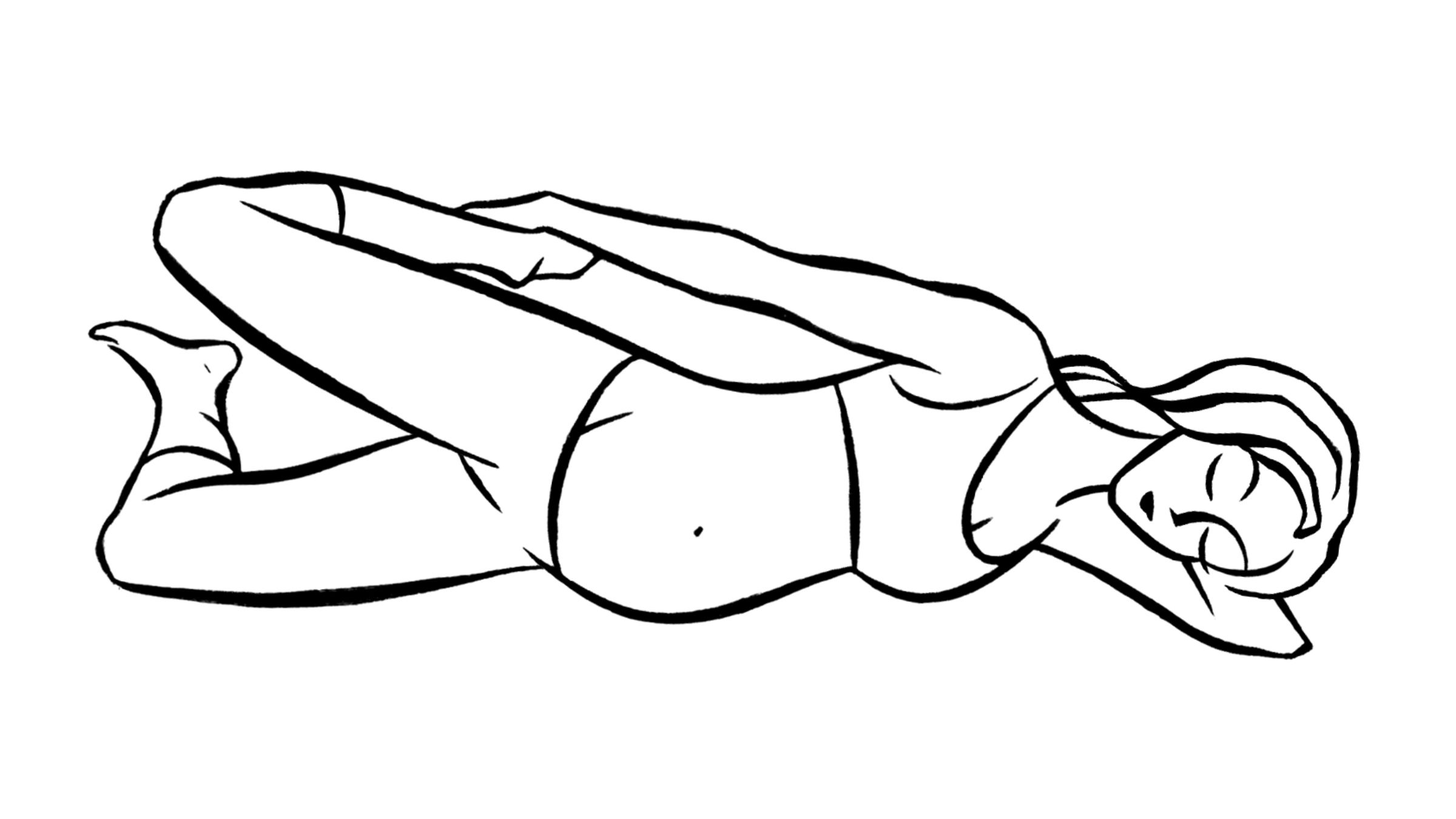 Lying Leg Stretch illustration