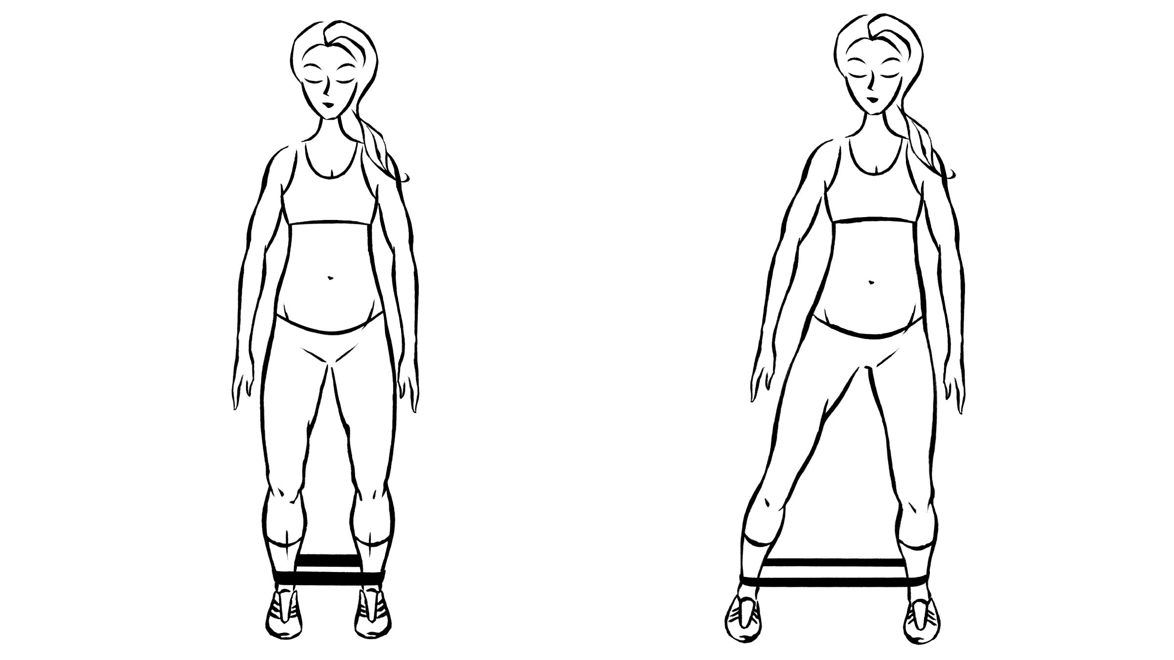 Plie Lateral Shuffle illustration