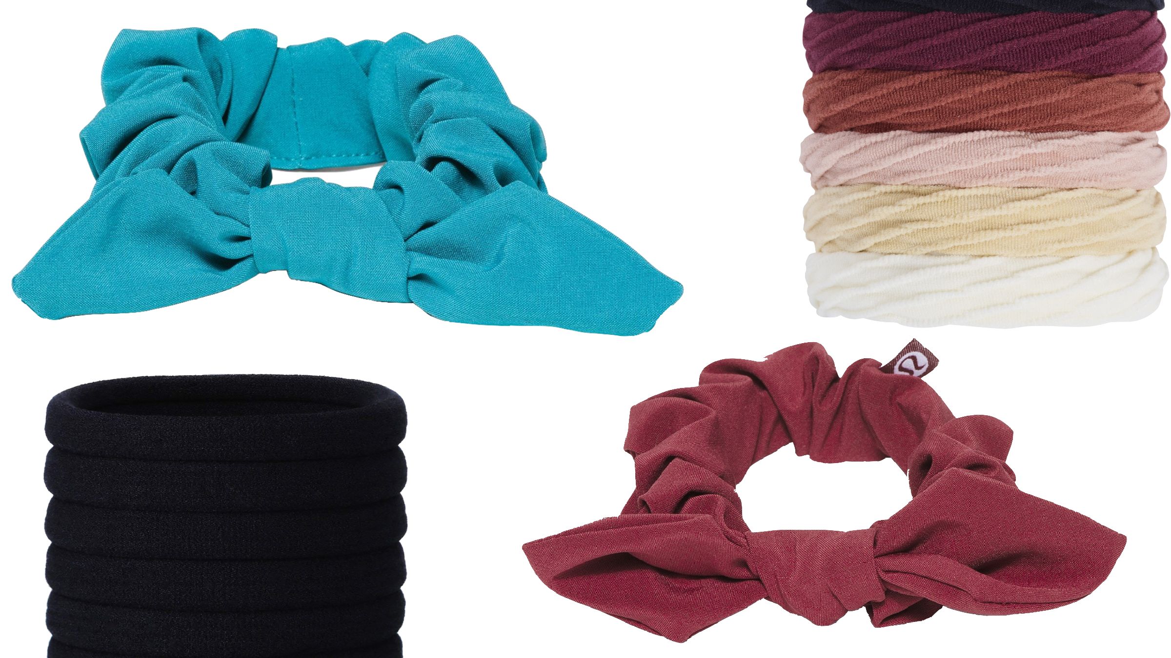 A collection of hair ties for running