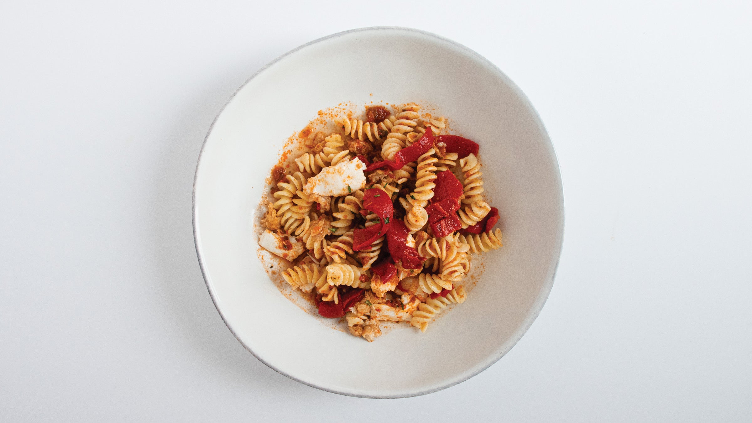 Rotini with mozzarella