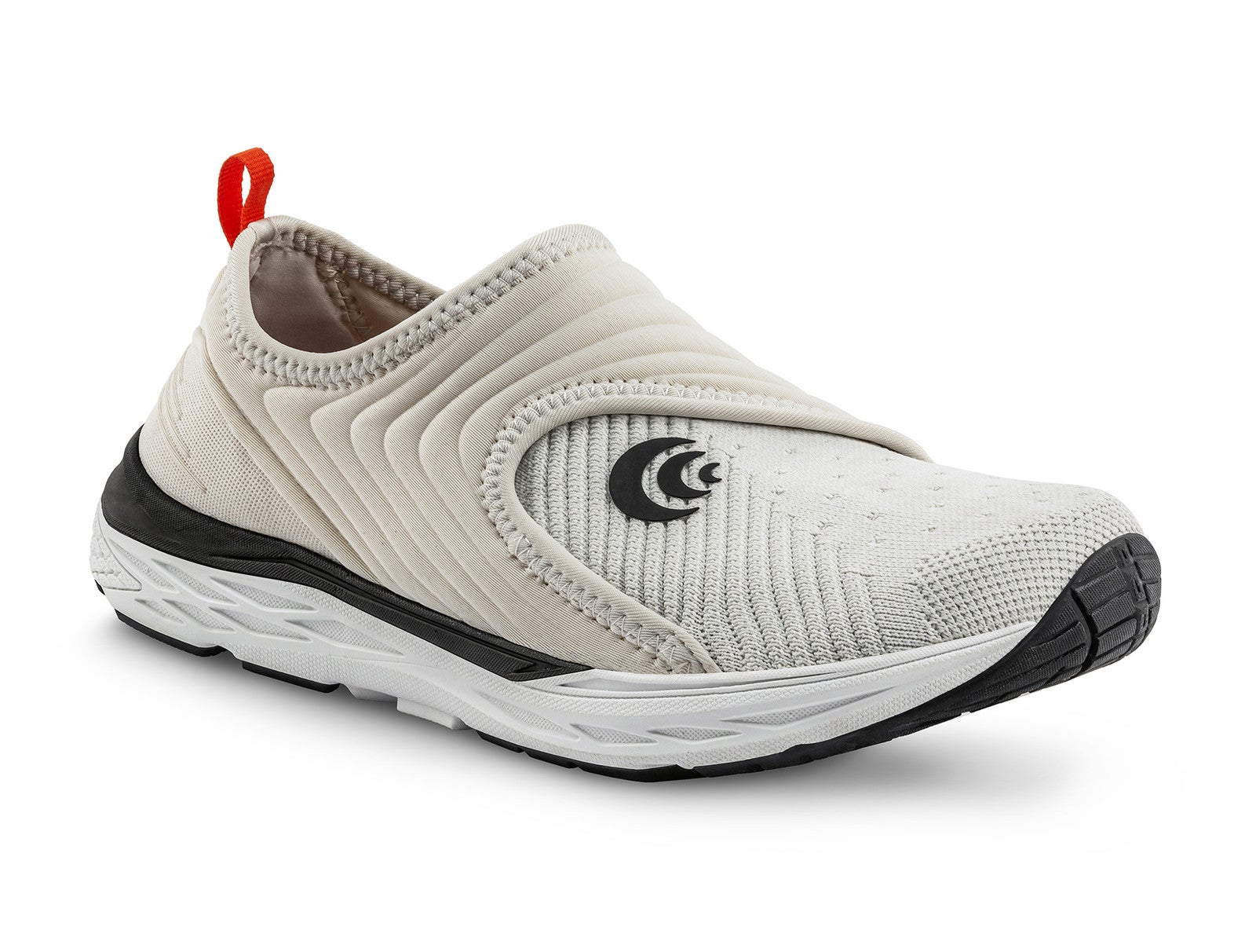 Topo Vibe in White, a post trail run shoe