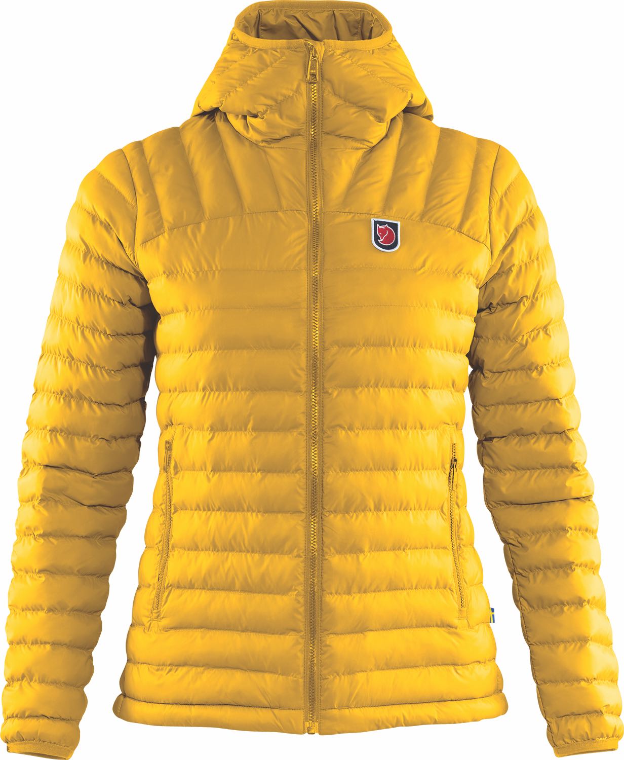 puffy yellow down jacket