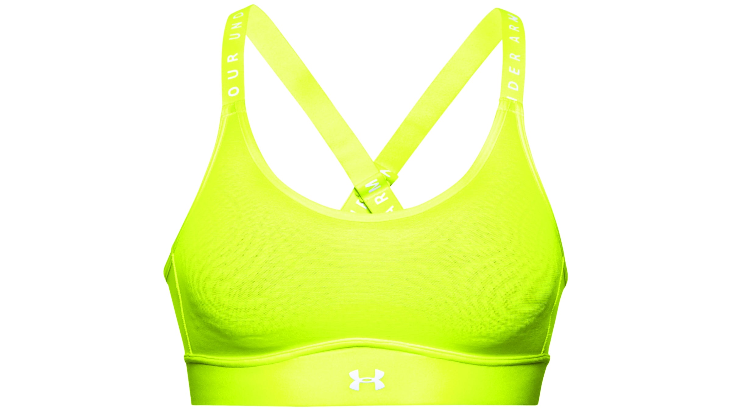 Neon yellow sports bra