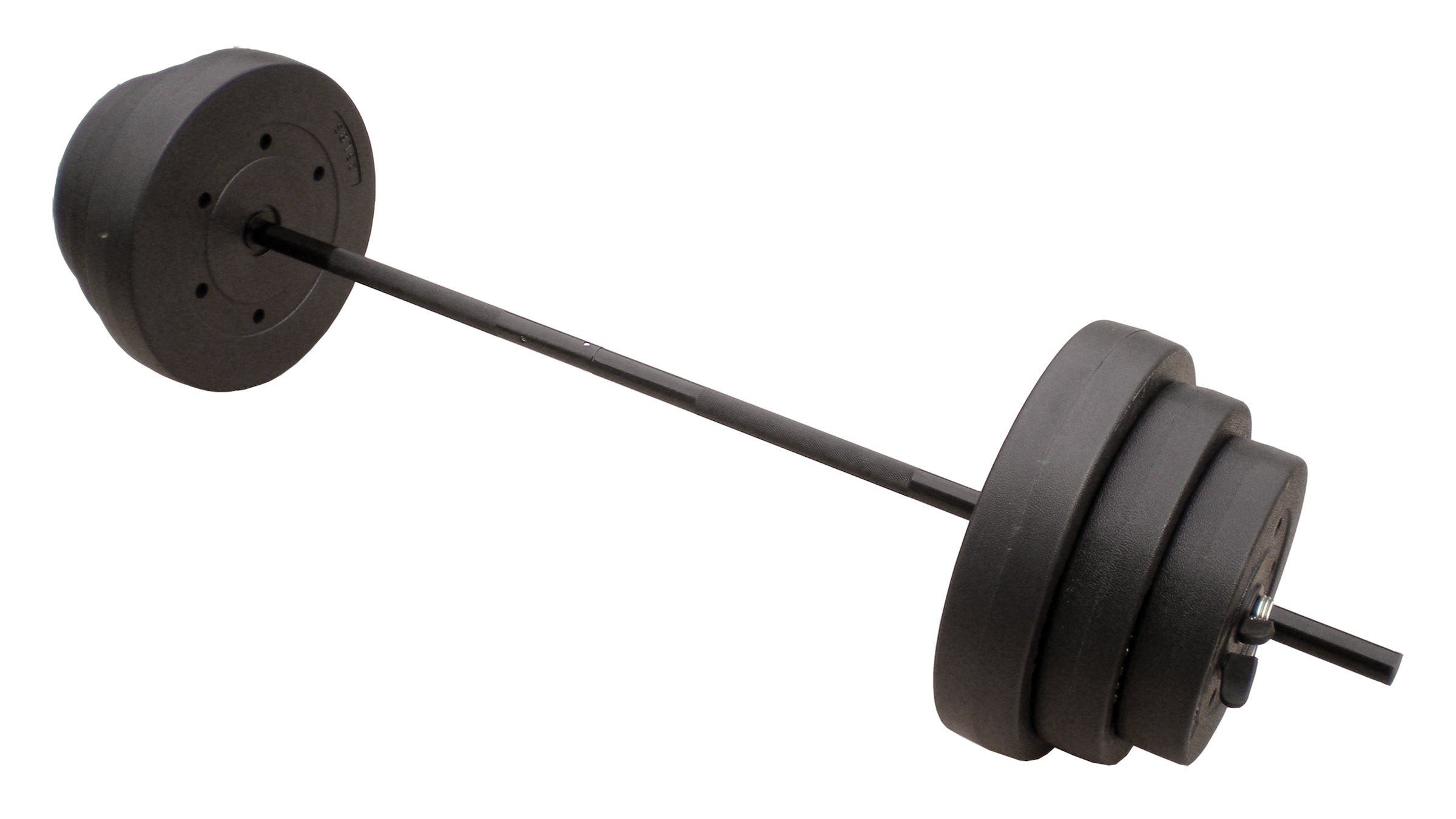 black walmart barbell set